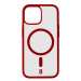 Zadní kryt Cellularline Pop Mag s podporou Magsafe pro Apple iPhone 15, transparentní / červená
