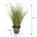 DekorStyle Umělá květina Grass White 60 cm zelená/bílá