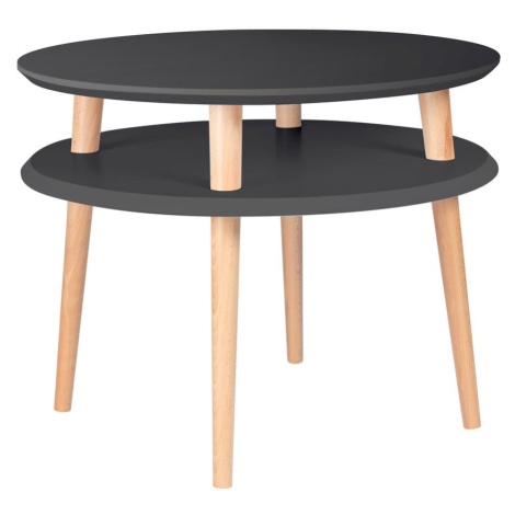 Grafitově šedý konferenční stolek Ragaba UFO, Ø 57 cm