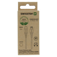 Datový kabel Swissten USB-C/Lightning, 1,2m, bílá