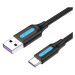 Kabel Vention USB 2.0 A to USB-C Cable CORBD 5A 0.5m Black Type PVC