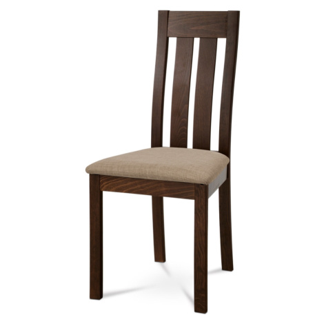 Dřevěná židle TROGON, ořech/béžová Autronic