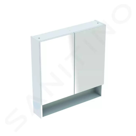 Geberit 501.264.00.1 - Zrcadlová skříňka 850x588x175 mm, 2 dvířka, lesklá bílá