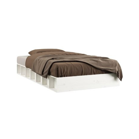 Rám postele bílý 120 × 190 cm Small Double masivní dřevo, 820707 SHUMEE