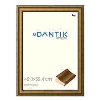 DANTIK rámeček 42 × 59,4, METAL AU prohlý velký plexi čiré