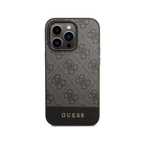 Guess 4G Stripe Zadní Kryt pro iPhone 14 Pro Grey