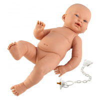 Llorens 45002 NEW BORN HOLČIČKA - realistická panenka miminko bílé rasy s celovinylovým tělem - 