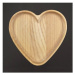 AMADEA Dřevěný podnos ve tvaru srdce, masivní dřevo, rozměr 19,6x18,6x2 cm