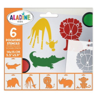 Šablony Aladine, 6 ks - Zoo Aladine