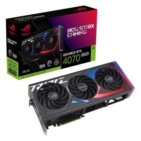 ASUS VGA NVIDIA GeForce RTX 4070 SUPER ROG STRIX 12G, 12G GDDR6X, 3xDP, 2xHDMI