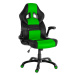 Herní židle A-RACER Q19 –⁠ PU kůže, černá/zelená