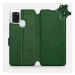 Flip pouzdro na mobil Samsung Galaxy A21S - Zelené - kožené - Green Leather
