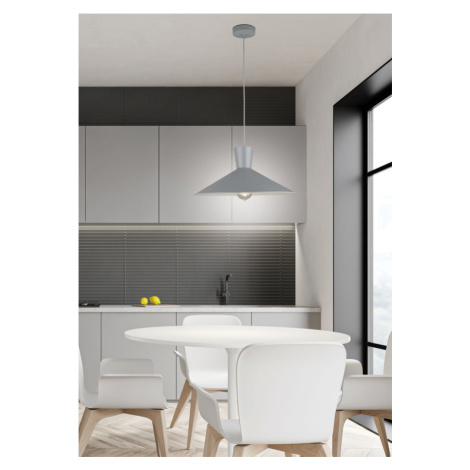 Závěsná lampa Elista Ledea v šedé kovové barvě CANDELLUX