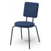 Muzza Modrá jídelní židle option se čtvercovým opěradlem a kulatým sedákem