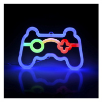 LED Neonová nástěnná dekorace GAME LED/3W/3xAA USB modrá