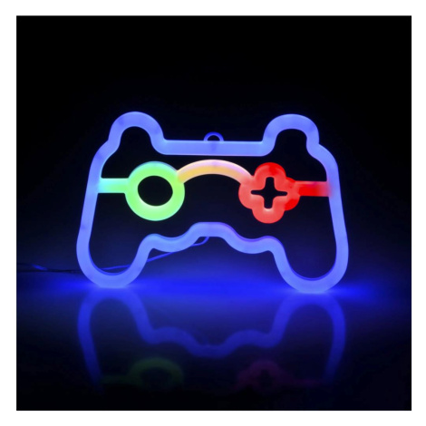 LED Neonová nástěnná dekorace GAME LED/3W/3xAA USB modrá Donoci