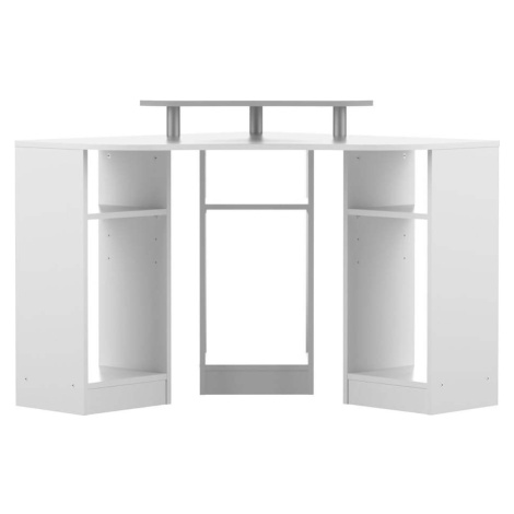 Bílý pracovní stůl 94x94 cm - TemaHome