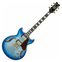 Ibanez AM93QM-JBB Jet Blue Burst Semiakustická kytara