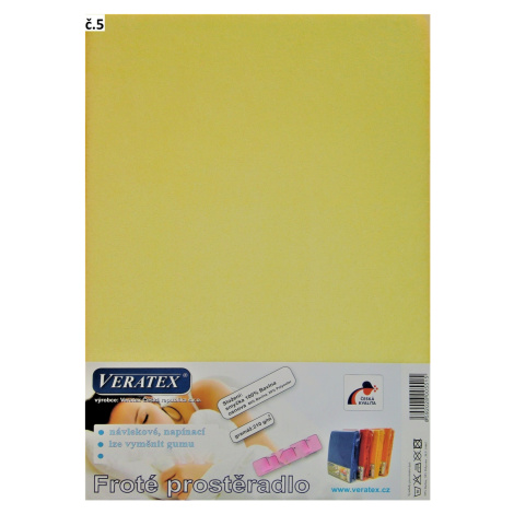 veratex Froté prostěradlo 140x200/20 cm (č. 5-sv.žlutá)