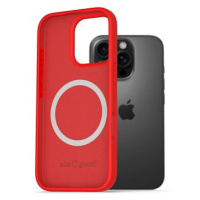 AlzaGuard Silicone Case Compatible with Magsafe pro iPhone 16 Pro červený