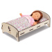 Dřevěná postýlka Wooden Bed Floral Corolle pro 30–36 cm panenku