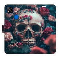 iSaprio flip pouzdro Skull in Roses 02 pro Xiaomi Redmi 9C