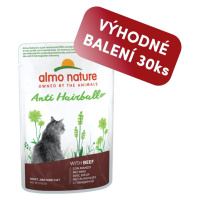 Almo Nature Holistic Anti-hairball s hovězím 70g výhodné balení 30ks