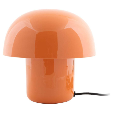 Oranžová stolní lampa s kovovým stínidlem (výška 20 cm) Fat Mushroom – Leitmotiv