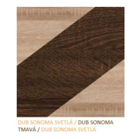 ArtCross Skříň NOTTI | 01 Barva: Dub sonoma světlá / dub sonoma tmavá / dub sonoma světlá