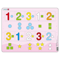 Puzzle MAXI - Čísla 1-3 s grafickými znaky/10 dílků - Larsen