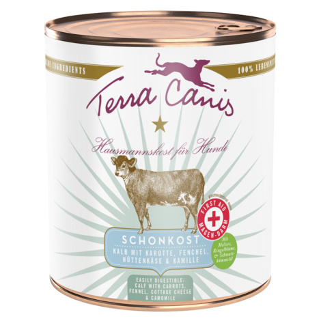 Terra Canis First Aid Schonkost 6 x 800 g - telecí s mrkví, fenyklem, tvarohem a heřmánkem