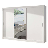 Šatní skříň Mosela - 250x215x61 cm (bílá)