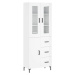 vidaXL Skříň highboard lesklá bílá 69,5 x 34 x 180 cm kompozitní dřevo