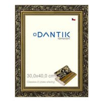 DANTIK rámeček 30 × 40, Claico 2 zlato ořechy plexi čiré