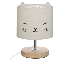 DekorStyle Dětská noční lampa CAT krémová