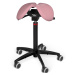Sedlová židle Salli Twin Barva čalounění: Syntetická kůže - růžová #9573, Konstrukce: černá + st