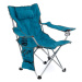 Divero Sada 2 ks kempingových židlí s odnímatelná podnožkou, modrá