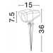 NOVA LUCE venkovní svítidlo s bodcem INSIDE tmavě šedý hliník a sklo GU10 1x7W 220-240V IP54 bez