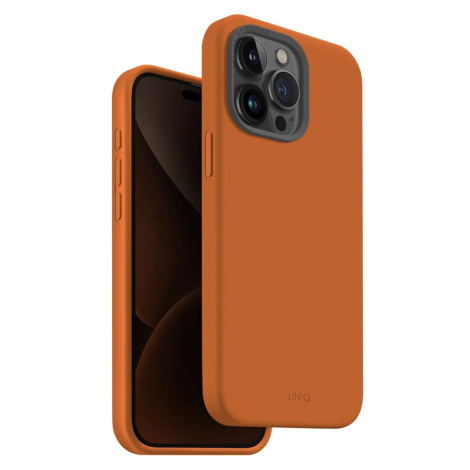 UNIQ Lino Hue MagClick ochranný kryt iPhone 15 Pro Max Sunset (oranžový)