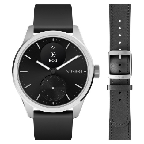 Withings ScanWatch 2 42mm Black s koženým řemínkem