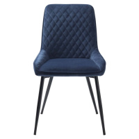 Modrá sametová jídelní židle Milton – Unique Furniture
