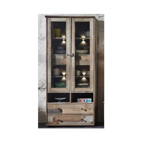 Vysoká vitrína Bonanza, vintage optika Asko