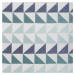 Dekorační polštář s výplní | KOBA | modrá se vzorem | 45x45 cm | 887111 Homla