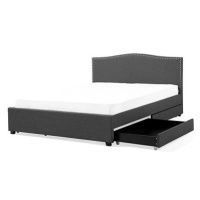 BELIANI postel s úložným prostorem MONTPELLIER 160 × 200 cm, šedá