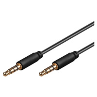 PremiumCord kabel Jack 3.5mm 4 pinový M/M 2 m pro Apple iPhone, iPad, iPod - kjack4mm2