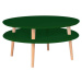 Tmavě zelený konferenční stolek Ragaba Ufo, ⌀ 70 cm