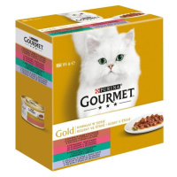 Gourmet Gold Multipack kachna, pstruh, králík, telecí 8x85g