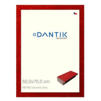 DANTIK rámeček 50 × 70, RETRO červený plexi čiré