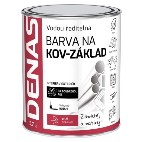 Denas Antikorozní barva na kovy KOV-ZÁKLAD, 0840 červenohnědá, 700 g