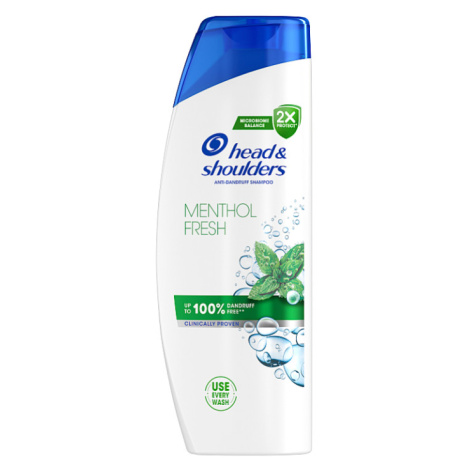 Head & Shoulders Menthol Fresh Šampon proti Lupům 500 ml Každodenní Použití. Pocit Čistoty